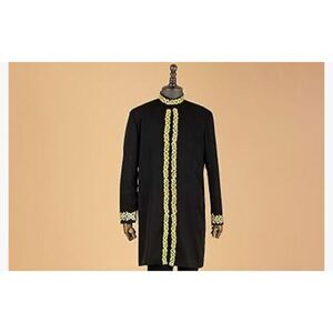 NEW African Suit Men Jacket Dashiki Blazer Bazin Riche Kaftan Wedding M